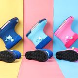 Kinderen anti slip plus fluweel warme cartoon korte regen laarzen  grootte: innerlijke lengte 20cm  stijl: met katoenen hoes (donkerblauw)