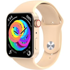 IWO7 1.82 inch Color Screen Smart Watch IP68 Waterproof Support Bluetooth Call/Heart Rate Monitoring/Blood Pressure Monitoring/Blood Oxygen Monitoring/Sleep Monitoring(Gold)