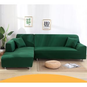 Sofa All-inclusive Universal Set Sofa Full Cover Add One Piece of  Pillow Case  Size:Four Seater(235-300cm)(Dark Green)