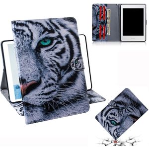 Tiger Pattern Horizontal Flip Leather Case for Amazon Kindle Paperwhite 4 (2018) / 3 / 2 / 1  with Holder & Card Slot & Wallet