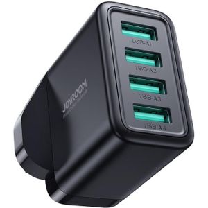 JOYROOM JR-TCN03 4.8A 24W 4 USB-poorten oplader (UK-stekker)