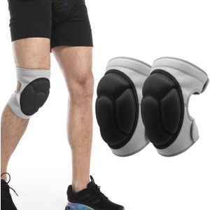 2 Pairs HX-0211 Anti-Collision Sponge Knee Pads Volleyball Football Dance Roller Skating Protective Gear  Specification: M (Gray)
