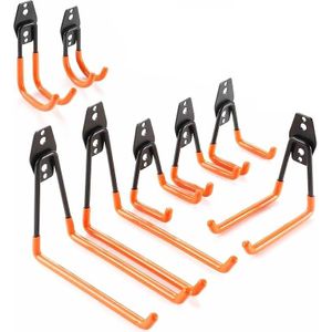 8 stks / set 630 Garage Haak Warehouse Storage Dip Metal Hook (fel oranje)