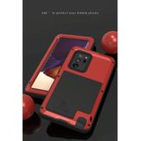 For Samsung Galaxy Note 20 Ultra LOVE MEI Metal Shockproof Waterproof Dustproof Protective Case without Glass(Red)
