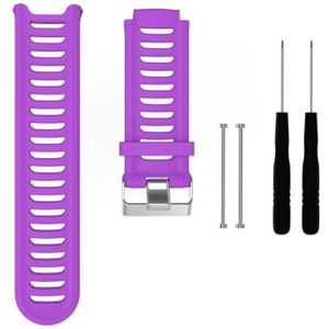 Solid Color Silicone Wrist Strap for Garmin Forerunner 910XT (Purple)