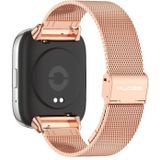 Voor Redmi Watch 3 Lite / Watch 3 Active Mijobs Milanese gesp metalen horlogeband (ros goud)