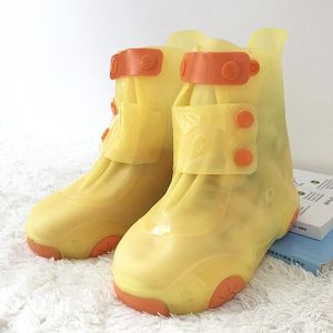 Kinderen Regenlaars Cover Waterdichte Antislip RegenlaarsHoes Verdikte Siliconen Regenlaarzen  Maat: 28-29 (Geel)