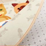 Circular Water Uptake Carpet  Floot Mat Cartoon Door Mat  Diameter: 150cm(Seahorse)