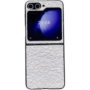 Voor Samsung Galaxy Z Flip5 Glitter Frosted Schokbestendig Telefoonhoesje (Zilver)