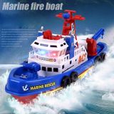 Elektrische visserij Fire Boat baby douche speelgoed met water spray & licht & geluidsfunctie