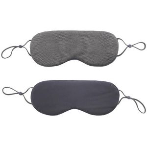 2 stks Dubbelzijdig Slaap Oogmasker Elastische Bandage Travel Eyeshade (Klassiek Grijs + Diep Grijs)