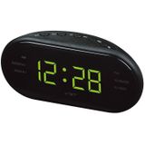 Oval Radio LED Digital Alarm Clock (Yellow)