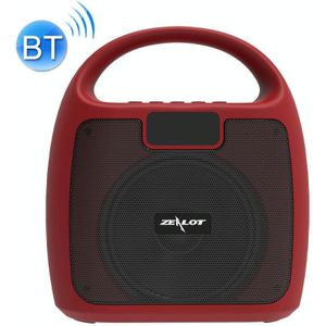 ZEALOT S42 Portable FM Radio Wireless Bluetooth Speaker with Built-in Mic  Support Hands-Free Call & TF Card & AUX (Red)