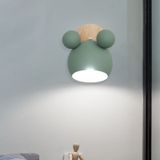 Creative Cartoon E27 LED White Light Wall Lamp for Bedside Passage (Green)