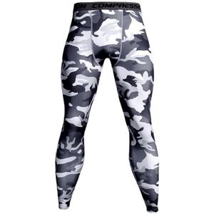 Heren casual broek joggingbroek elastische skinny broek  maat: S (camouflage Gary Black)