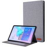 For Galaxy Tab S6 / T860 / T865 Cloth Teature Horizontal Flip PU Leather Case with with Holder & Card Slots & Pen Slot(Gray)