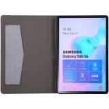 For Galaxy Tab S6 / T860 / T865 Cloth Teature Horizontal Flip PU Leather Case with with Holder & Card Slots & Pen Slot(Gray)