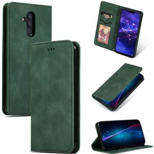 Retro Skin Feel Business Magnetic Horizontal Flip Leather Case for Huawei Mate20 Lite(Army Green)