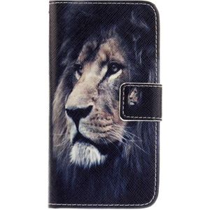 For Sony Xperia XA Ultra Lion Head Pattern Horizontal Flip Leather Case with Holder & Card Slots & Wallet