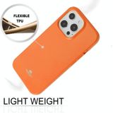 Goosspery Jelly TPU Fluorescentie Schokbestendig en Krashoes Voor iPhone 13 Pro Max (Oranje)