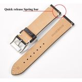 First Layer Retro Cowhide Frosted Bottom Leather Quick Release Ultra-Thin Universal Watch Strap  Size? 24mm(Deep Brown)