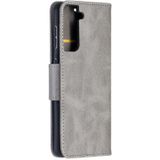 For Samsung Galaxy S30 Lambskin Texture Pure Color Horizontal Flip PU Leather Case with Holder & Card Slots & Wallet & Lanyard(Grey)