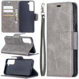 For Samsung Galaxy S30 Lambskin Texture Pure Color Horizontal Flip PU Leather Case with Holder & Card Slots & Wallet & Lanyard(Grey)