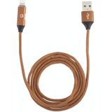 Multifunction 1m 3A 8 Pin Male & 8 Pin Female to USB Nylon Braided Data Sync Charging Audio Cable(Brown)