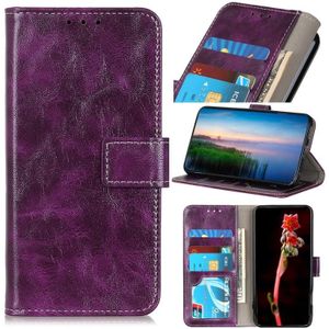 For Motorola Moto G52 4G Retro Crazy Horse Texture Flip Leather Case(Purple)