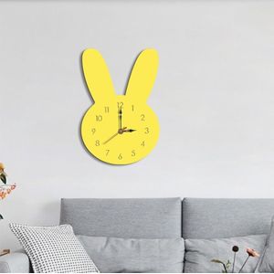 Rabbit Pattern Creative Living Room Decorative Wall Clock (Yellow)