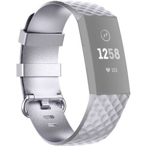 22mm Color Buckle TPU Wrist Strap Watch Band for Fitbit Charge 4 / Charge 3 / Charge 3 SE(Silver)