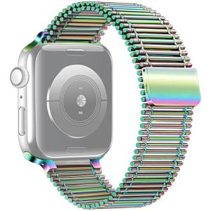 Ketting lus stalen vervangende band horlogeband voor Apple Watch Series 7 41mm / 6 & SE & 5 & 4 40mm / 3 & 2 & 1 38mm (kleurrijk)