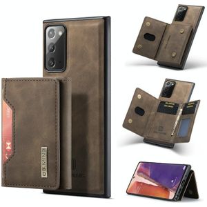 For Samsung Galaxy Note20 DG.MING M2 Series 3-Fold Multi Card Bag + Magnetic Back Cover Shockproof Case with Wallet & Holder Function(Coffee)