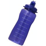 2000ml Large Capacity Portable Bounce Lid Water Bottle with Straw Tritan Material Outdoor Sports Kettle(Blue)