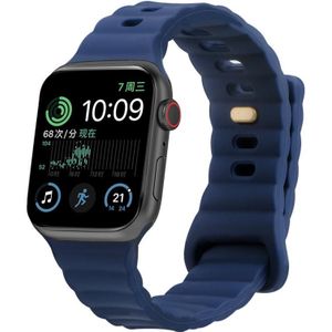 Siliconen horlogeband met omgekeerde gesp voor Apple Watch Ultra 49 mm / serie 8 & 7 45 mm / SE 2 & 6 & SE & 5 & 4 44 mm / 3 & 2 & 1 42 mm