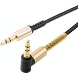 hoco UPA02 AUX Spring Audio Cable with Microphone  Support Call & Wire Control Function  Cable Length: 2m(Black)