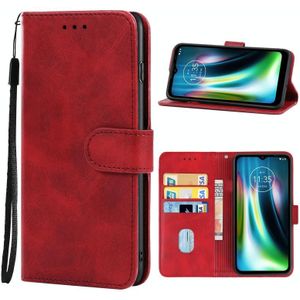 Leather Phone Case For Motorola Moto Defy 2021(Red)