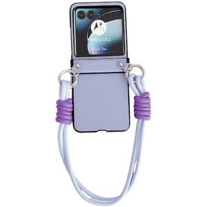 Voor Motorola Razr 40 Ultra Morandi lederen textuur telefoonhoes met riem