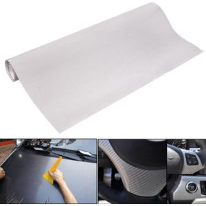 Protective Decoration Car 3D Carbon Fiber PVC Sticker  Size: 152cm(L) x 50cm(W)  Silver(Silver)