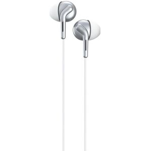 REMAX RM-595 3.5mm Gold Pin In-Ear Stereo Double-action Metal Music Earphone with Wire Control + MIC  Support Hands-free (White)