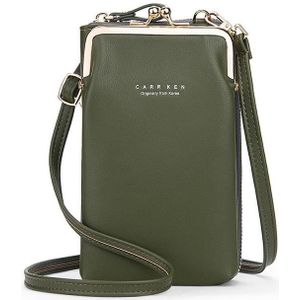 H2105 Multifunctional Plain Weave Mini Mobile Phone Bag Messenger Shoulder Bag(Light Green)