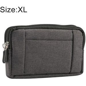 Sports Denim Universal Phone Bag Waist Bag for 6.4~6.5 inch Smartphones  Size: XL (Black)