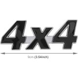 Autonummer 4 x 4 gepersonaliseerde decoratieve sticker van aluminiumlegering  afmetingen: 9 x 3 5 x 2 3 cm