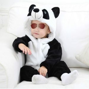 Baby's cartoon dier vorm Flanel jumpsuit Romper  grootte: 90CM (Panda)