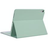 YT102B-A Detachable Candy Color Skin Texture Round Keycap Bluetooth Keyboard Leather Case with Touch Control & Pen Slot & Stand For iPad 10.2 (2020) & (2019) / Air 3 10.5 inch / Pro 10.5 inch(Light Green)
