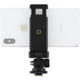 PULUZ 1/4 inch Screw Thread Cold Shoe Tripod Mount Adapter with Phone Clamp