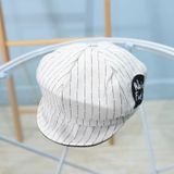 MZ8809 Spring Striped Children Beret Octagonal Hat  Size: Around 48cm(White)