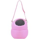 Pet Bag Small Pet Hamster Carrier Pure Color Leash Travel Bag  Size:M(Pink)