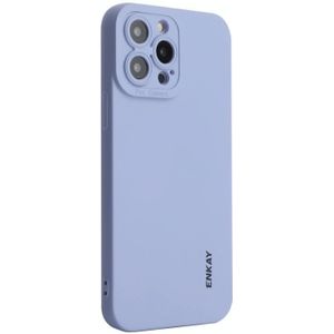 Enkay Liquid Silicone Phone Case voor iPhone 13 Pro Max (Paars)