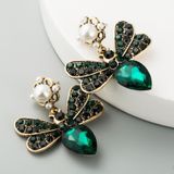 2 Pairs Boho Butterfly Exaggerated Earrings(Green)